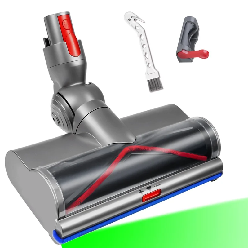 B25B Replacement Vacuum Head With LED Green Lights For Dyson V8 V10 V11 V15 Cordless Models-Direct Drive Brushroll