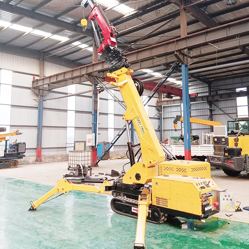 Small Spider Crane Crawler Diesel Spider Crane with Basket Flying Arm 3 Ton Load Capacity for Bridge Project Customized Hot Sale