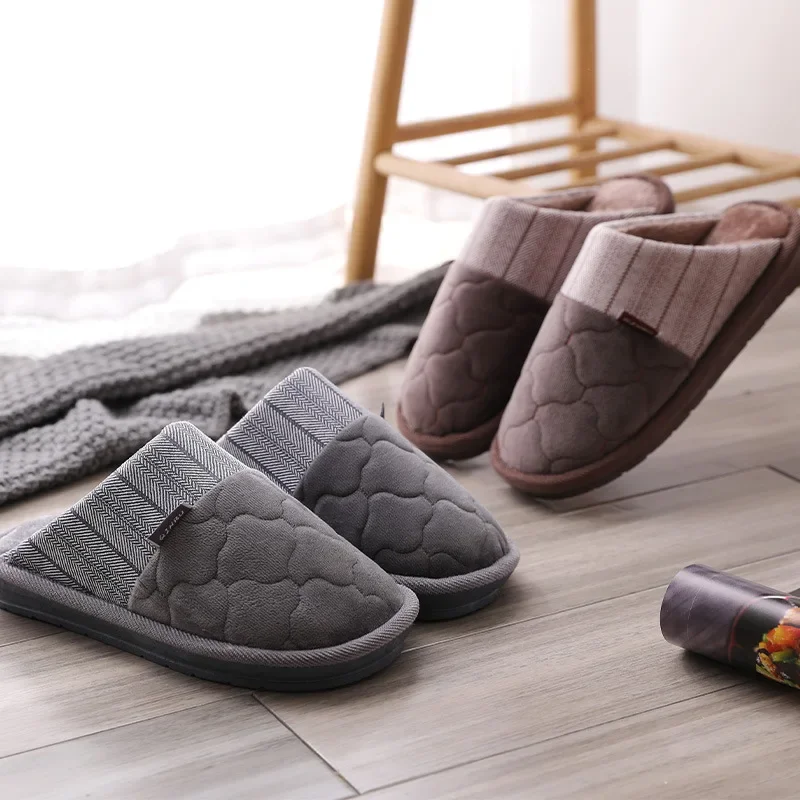 Size 46 47 48 49 50 Plus Size Men Autumn Winter Wind Slippers Extra Size Home Shoes  Warm Big Code Cotton Slippers Keep Warm