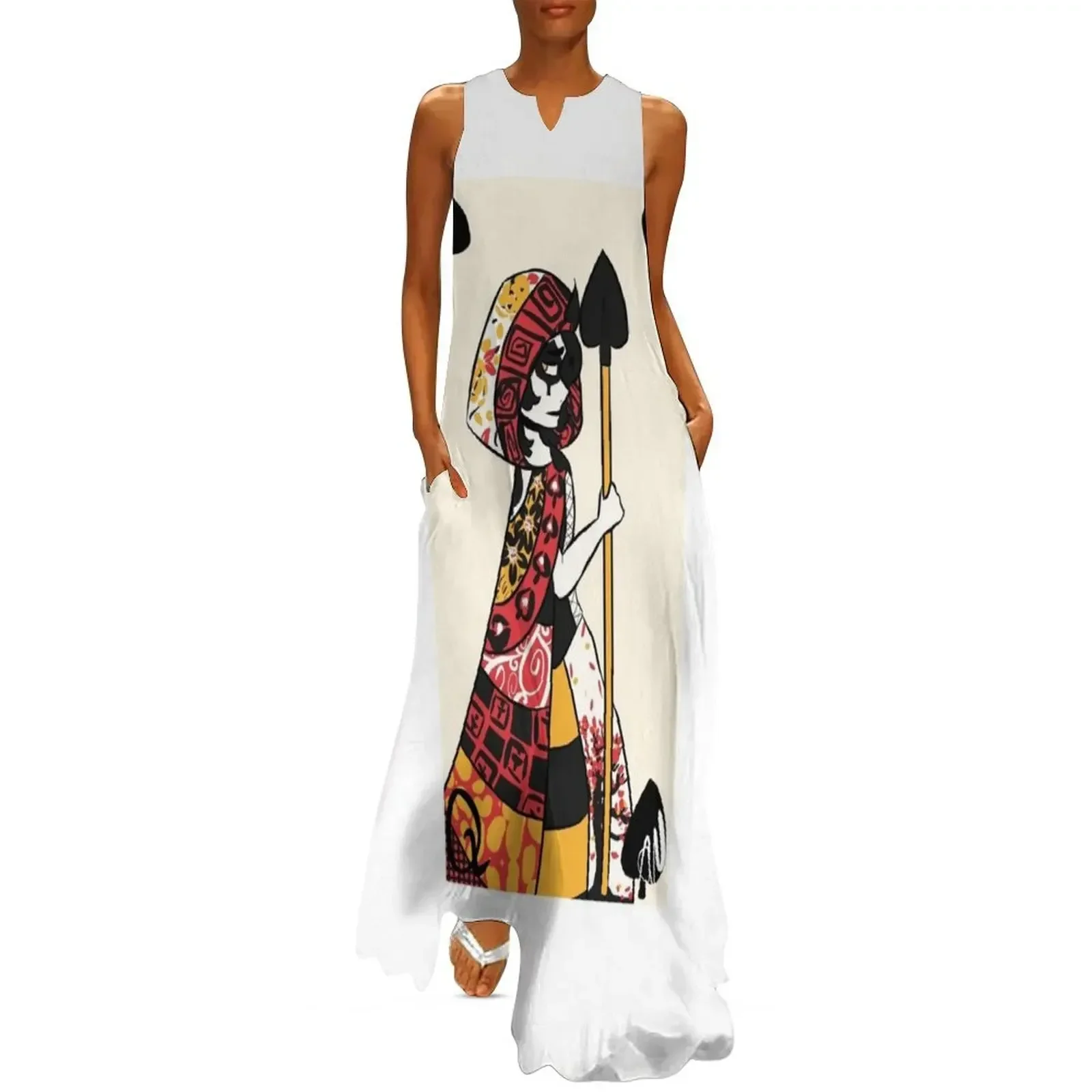 

Queen of spades Long Dress Dresses gala Evening gown Female clothing Women's summer suit Dress