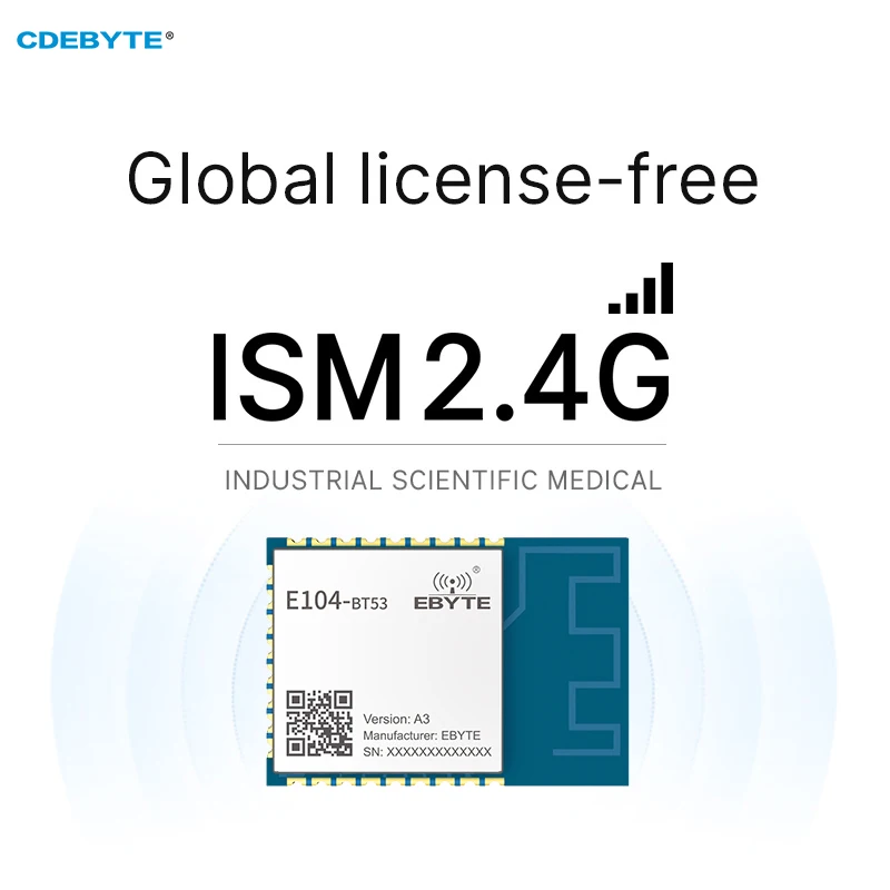 EFR32BG22 Bluetooth Wireless Module BLE5.2 6dBm E104-BT53A3 Cortex-M33 Build-in Crystal Oscillator SMD Module BT5.2 ISM 2.4GHz