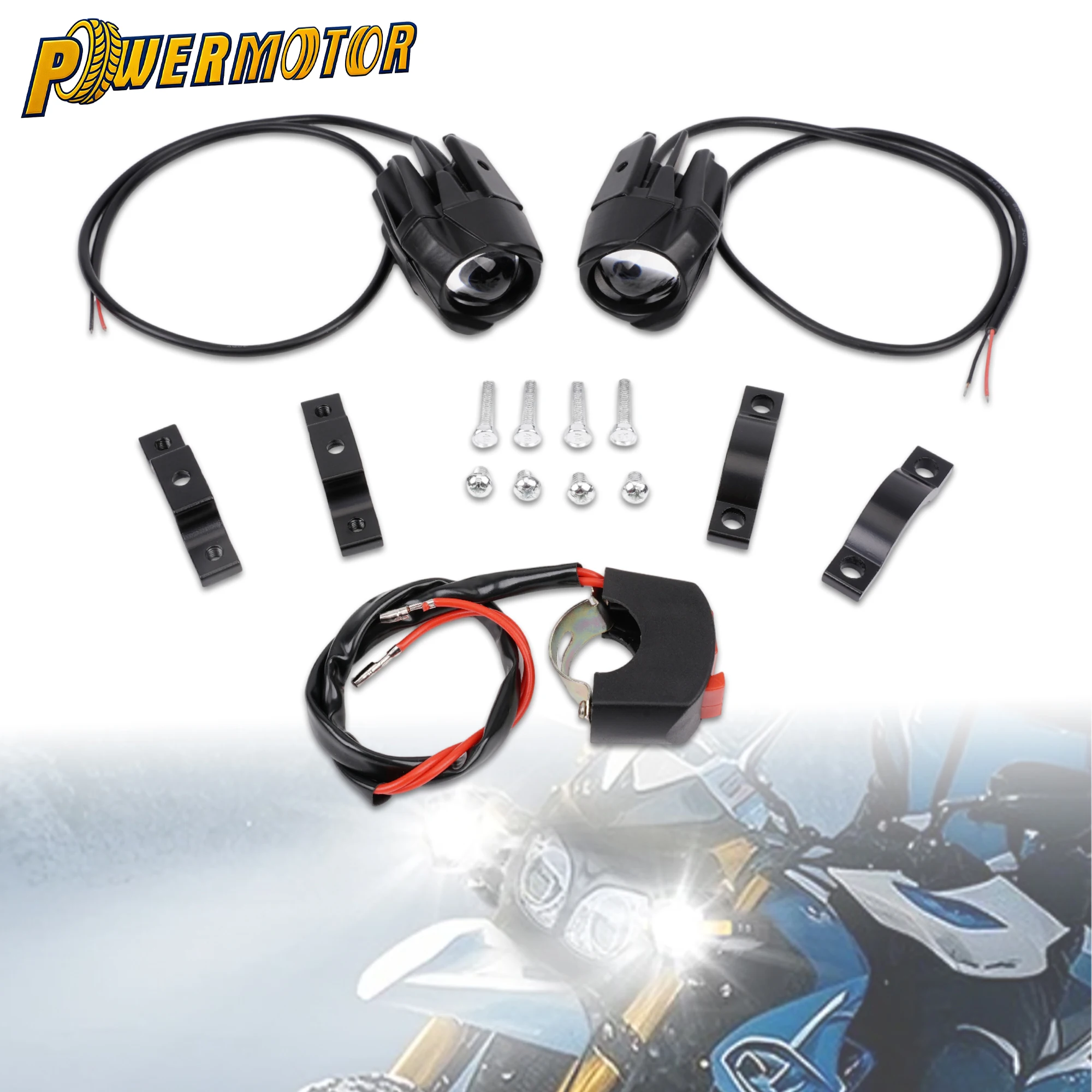 

For BMW Motorcycle 3Inch LED Fog Light Auxiliary Lamp Kit 1 Pair Spotlights Driving Light 4x4 ATV Quad Bike Modified Accessories