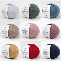 50g/roll Merino Pure Wool Yarn Thick Wool Yarn Soft Medium Hand Knitted Crochet Scarf Clothes Yarn Clothes Hats Baby Yarn