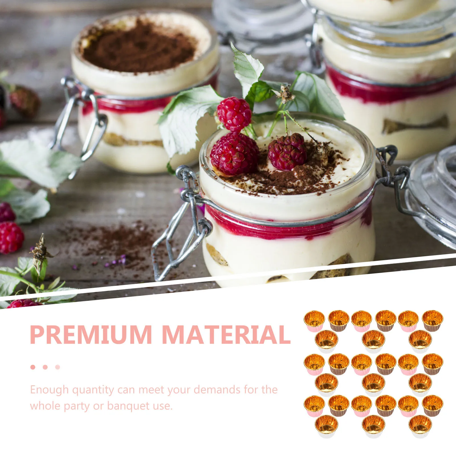 

150Pcs Aluminum Foil Cupcake Liners Heat Resistant Baking Cups Greaseproof Muffin Wrappers for Parties Cupcake Liners for Baking