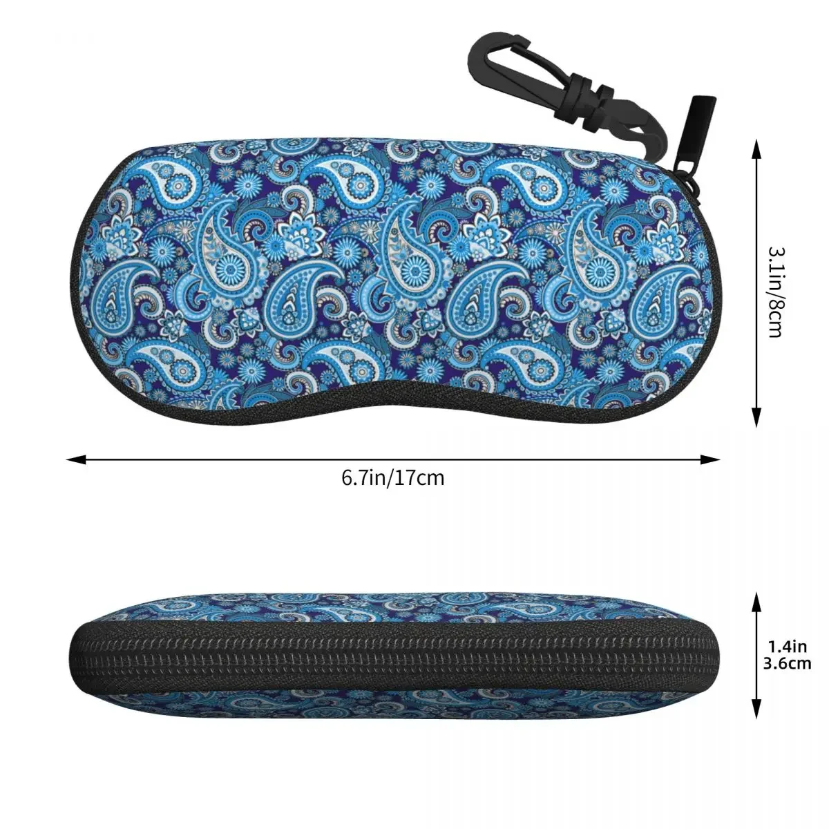 Custom Ethnic Bohemia Style Paisley Bandana Shell Eyeglasses Protector Cases Men Women Sunglass Case Glasses Pouch