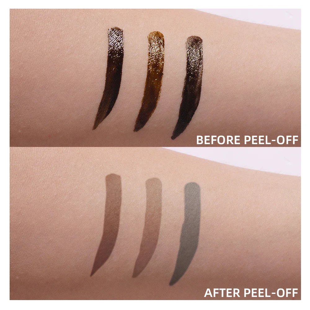 BEAUTY GEGLAZUURD 3-kleuren Langdurige waterdichte Peel-Off Tattoo Wenkbrauwgel Semi-permanente natuurlijke wenkbrauw