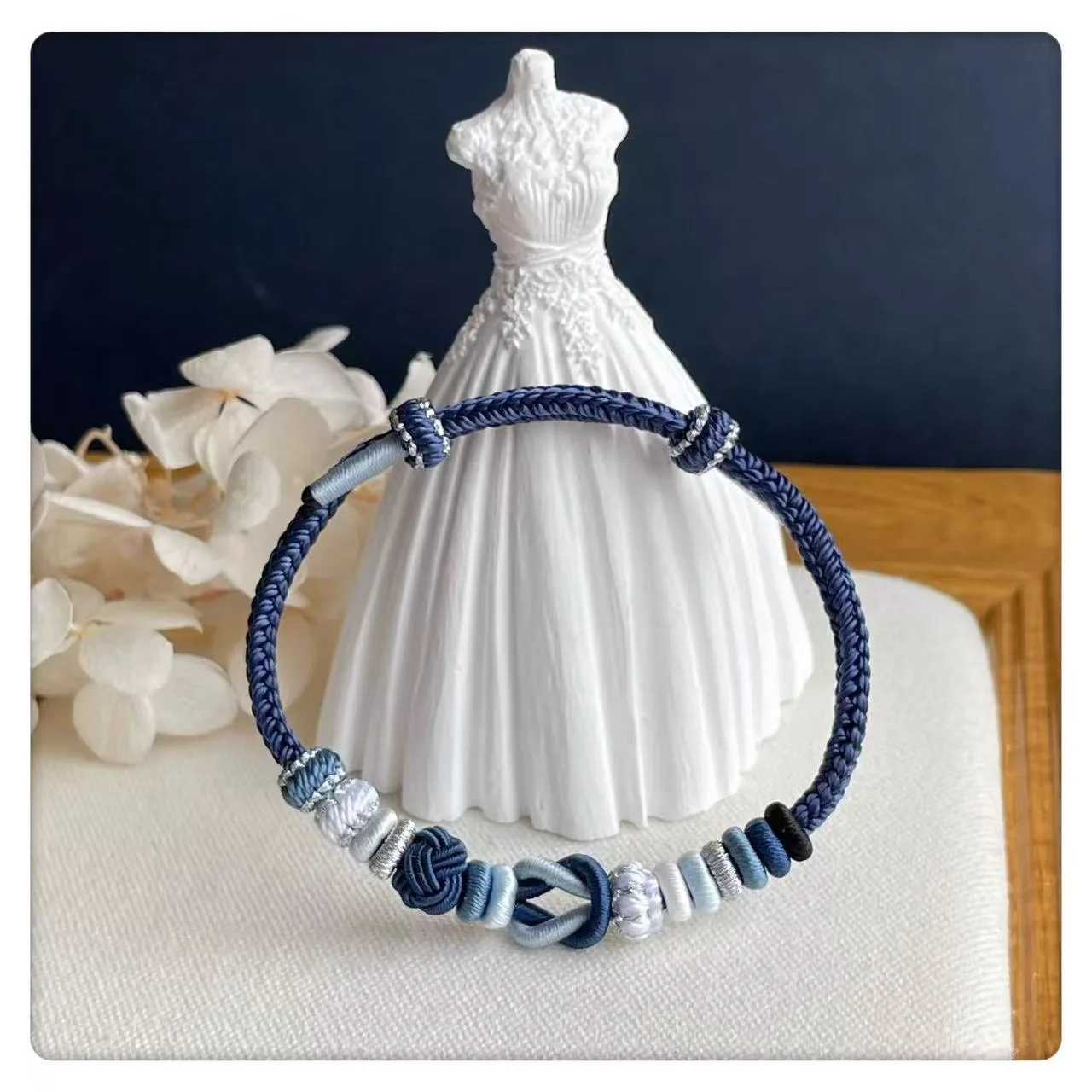Chinese Style Auspicious Good Luck Never Apart Handmade Braided Bracelet Fortune Blessing Adjustable Couple Wristband New Year
