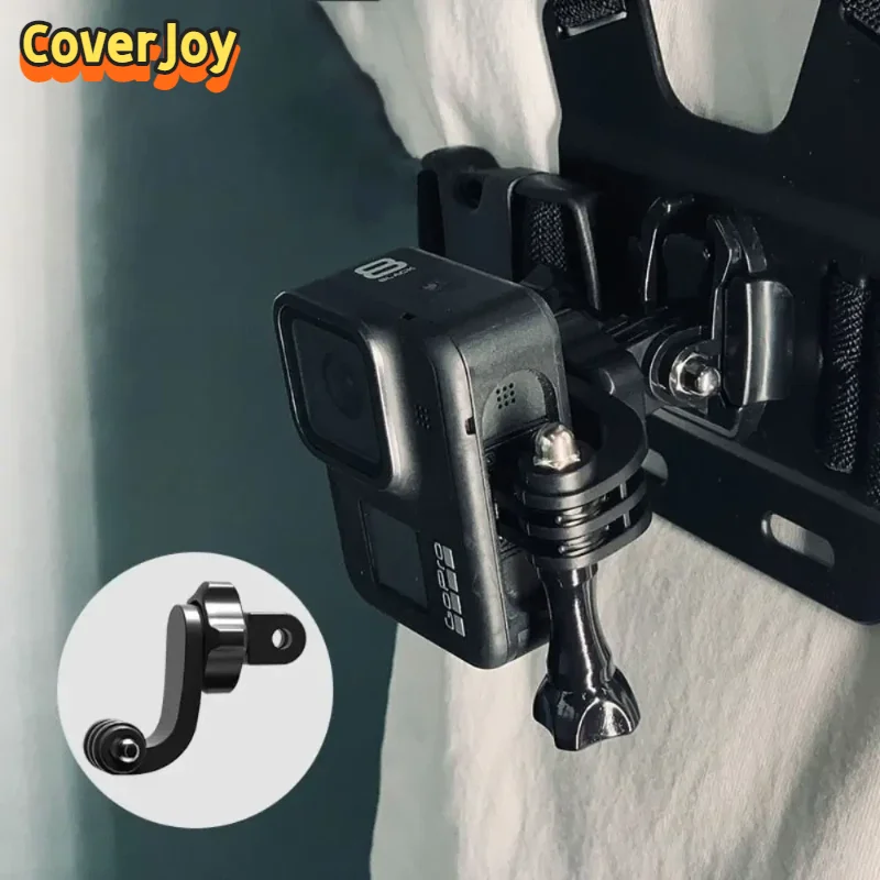 CoverJoy Helmet Chin Mount for GoPro 8-11 & SJCAM 360° Vertical Bracket Motorcycle Camera Holder Cover