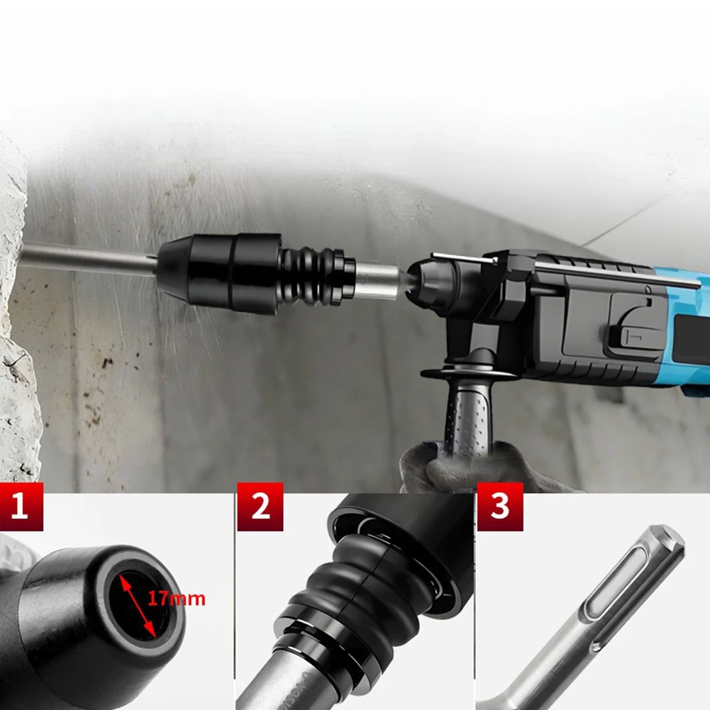 Round Handle Five for flute Connection Rod for Rotary Hammer Drill with Optimized Length for Better Control and Reach