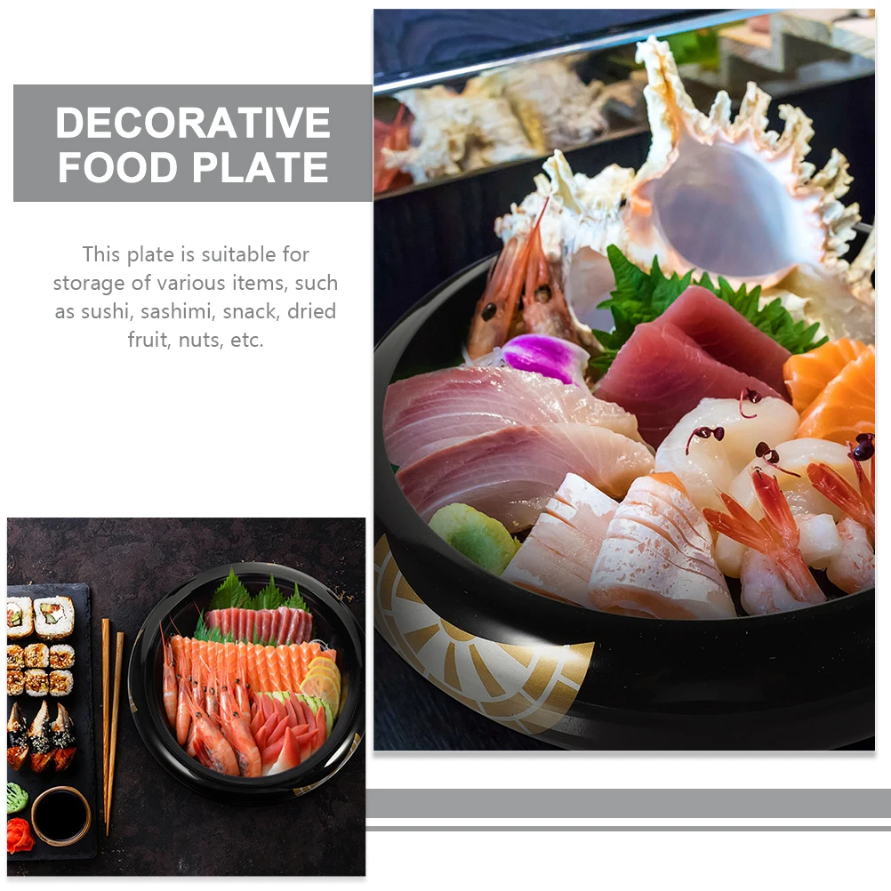 

Sushi Plate Sashimi Crown Ice Decorative Food Plate Tray Middle Size Multi function Japanese Style Food Serving Dish Storage
