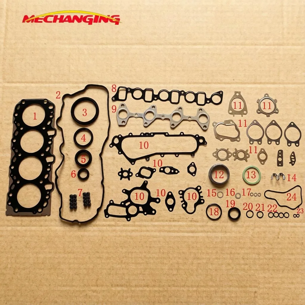 

For TOYOTA LAND CRUISER 3.0D 1KD 1KDFTV METAL Engine SHIM Cylinder Head gasket kit Engine Gasket 04111-30050