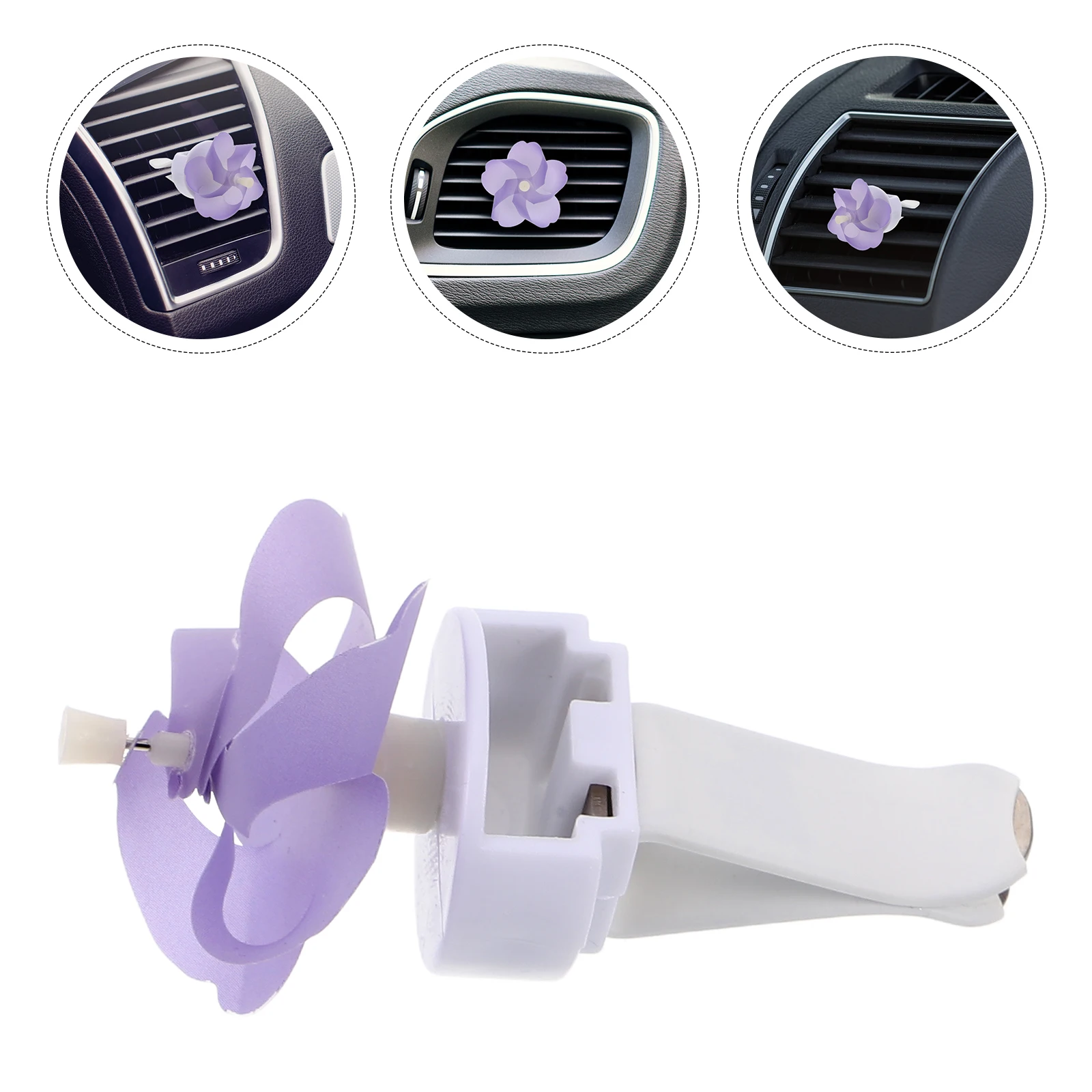 

3pcs Vent Clips Cute Flower Car Air Freshener Windmill Design Car Interior Decor Maple Leaf Charm Air Conditioning Outlet Clip