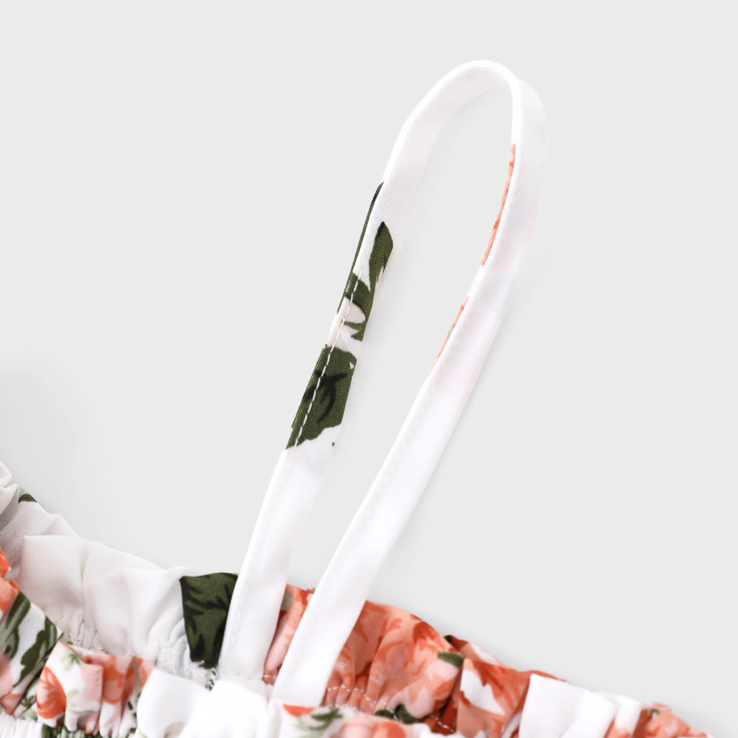 طقم بات بات فاميلي باك مطبوع عليه زهور مكشكش مكشوف الكتفين وسروال قصير أو تنورة للفتيات والأمهات #5