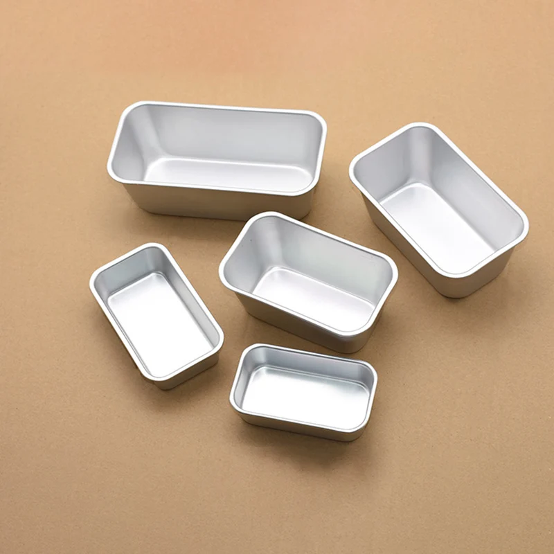 Aluminum Alloy Toast Boxes Bakeware Loaf Pan Rectangle Bread Baking Dish Cheese Box Non-Stick Large&Small Bread Cake Mold