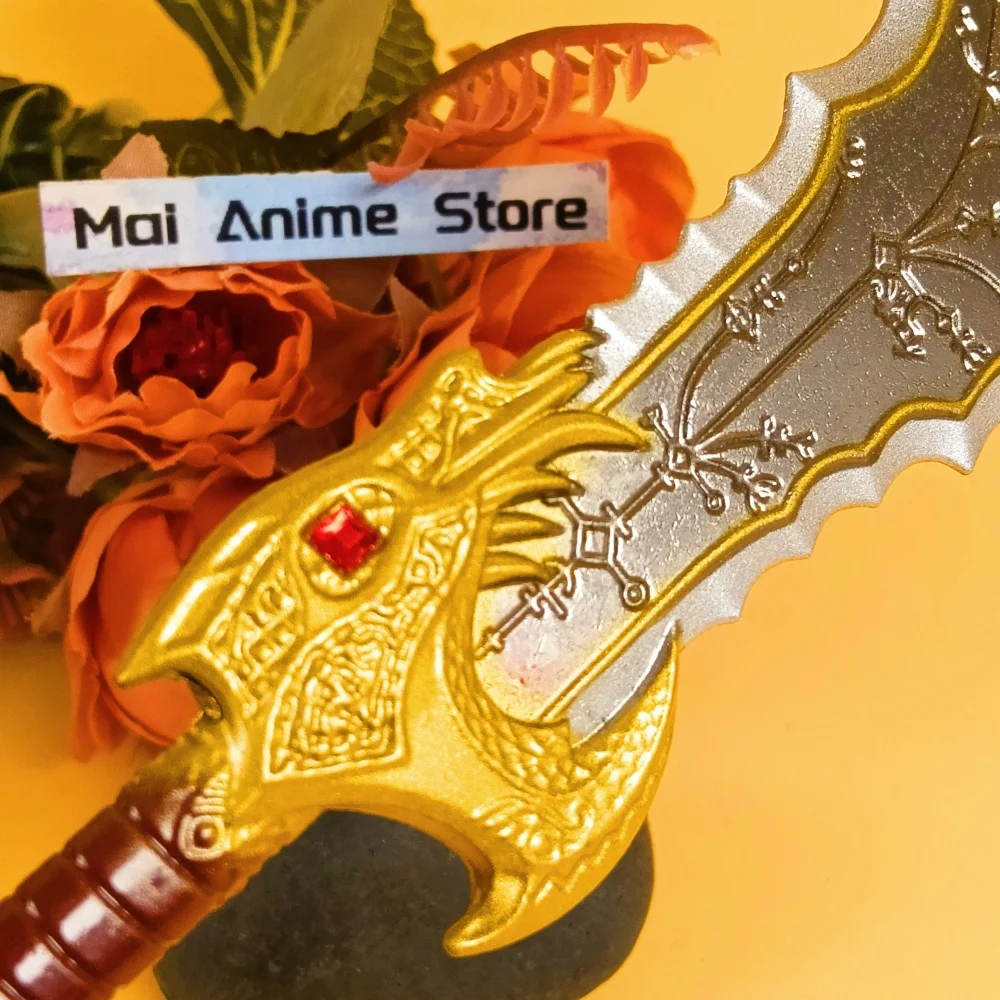 ดาบคาตานะโลหะอนิเมะ God of War 4 ขนาด 13 ซม. ดาบซามูไร ดาบคราโตส เธอเรน่า เกลียวเทียน ดาบคาโอส ดาบคาตานะของจริง (ไม่คม) ของเล่น ของขวัญ