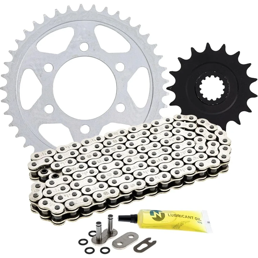 

Комбинированная цепь приводной звездочки для Kawasaki Ninja ZX10R, передняя 17-зубья задняя цепь 41, 525, цепь ORing с 116 звеньями для HighPerform