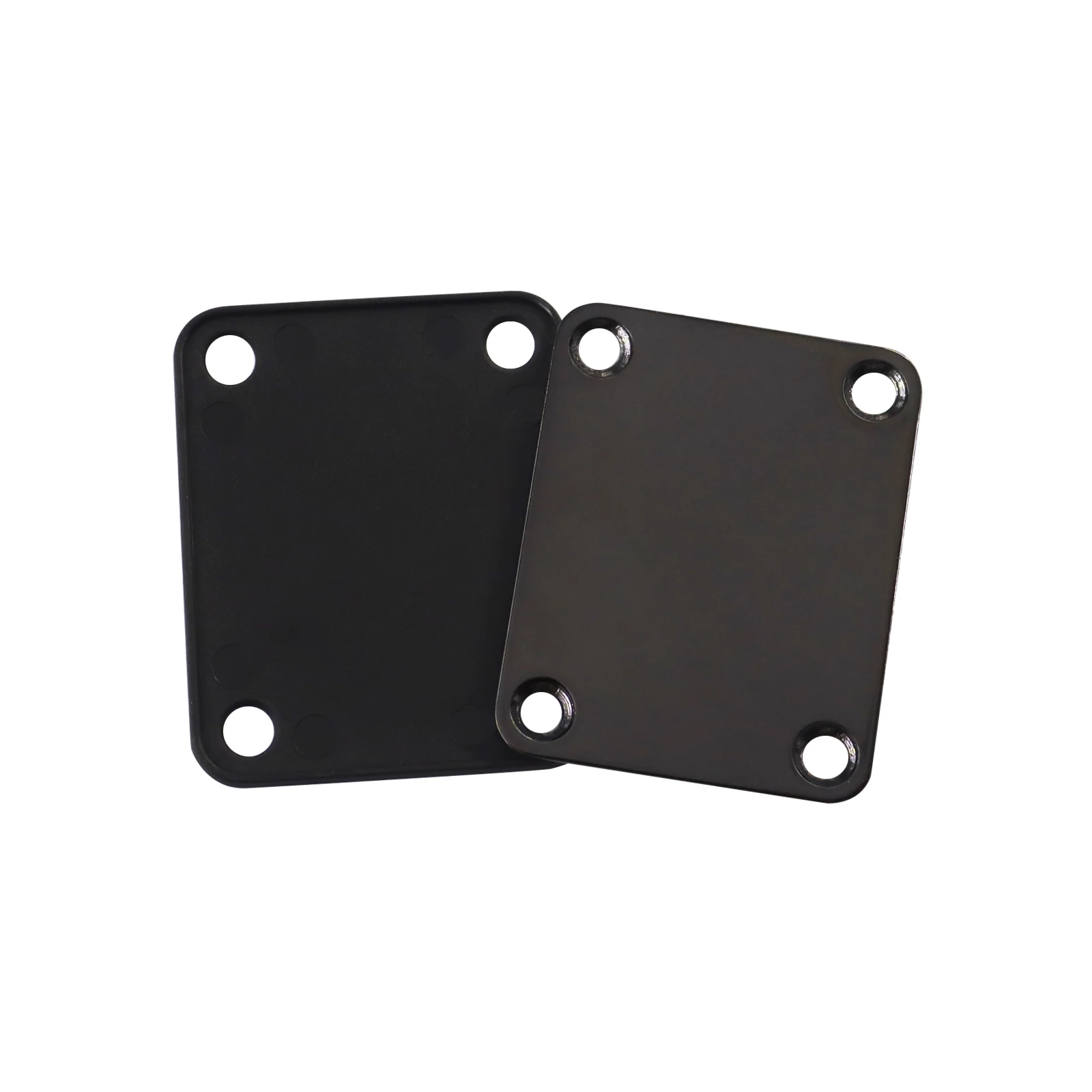 1Set  Bass Guitar Neck Plate,Electric Guitar Neck Joint Connecting Strengthen Plate with Plastic Back Plate & Mounting Screws