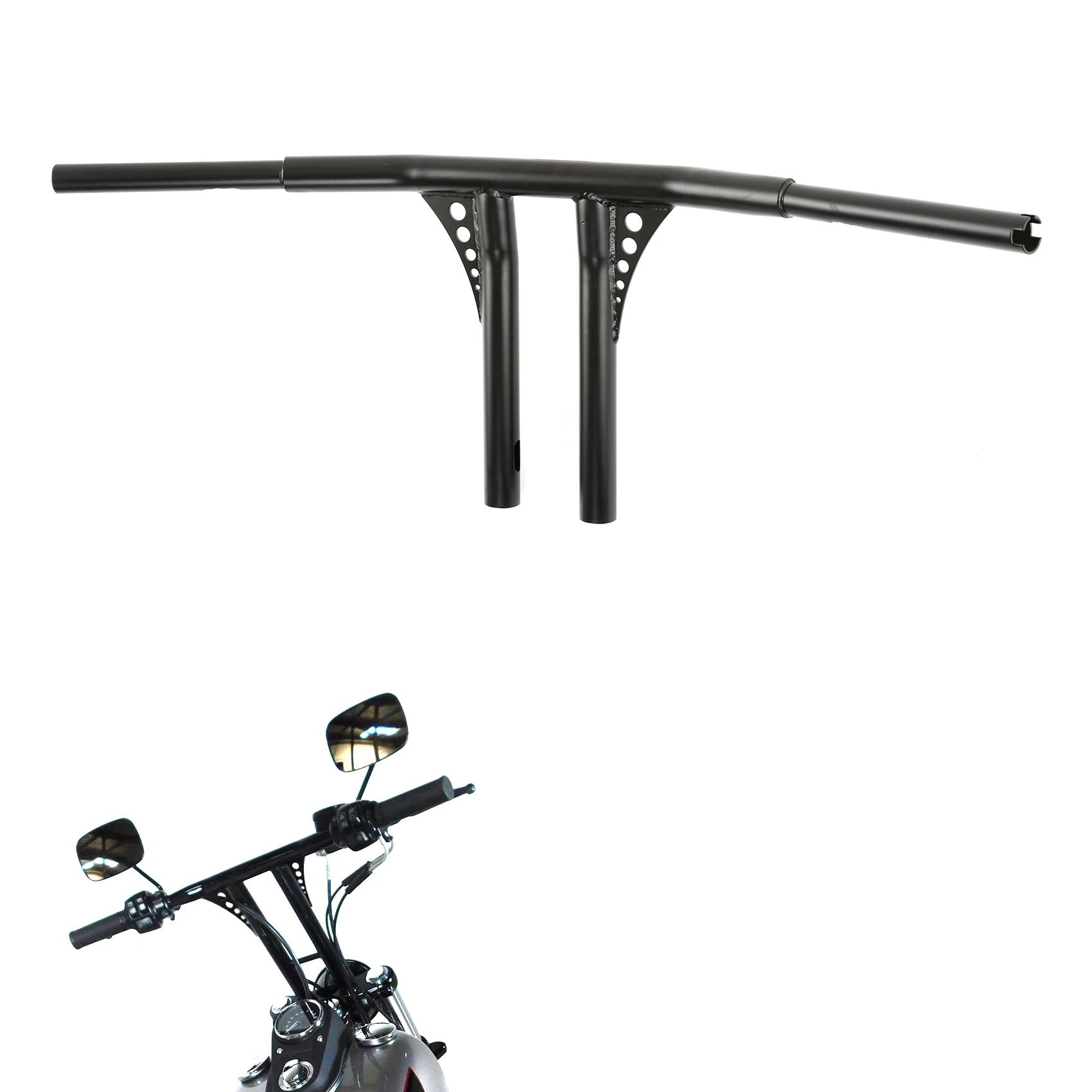 

Motorcycle 12/14/16 inch Rise T-Bar Hanger Handlebar For Harley Sportster Softail Chopper