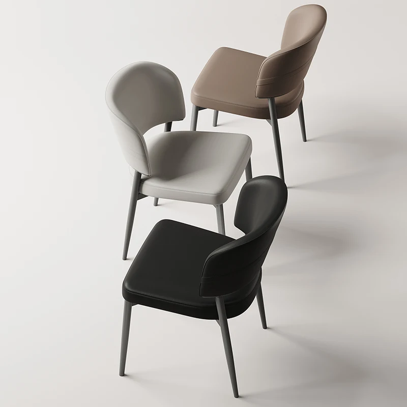 

Italian Designer Dining Chair - Minimalist Luxury Backrest Chair for Living Room & Dining Table
