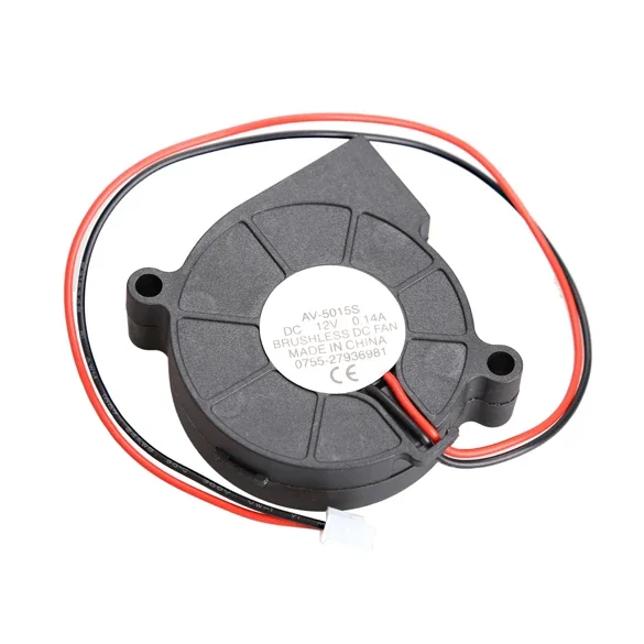 A Ausuky Black Brushless DC Cooling Blower Fan 2 Wires 5015S 12V 0.14A 50x15mm -39