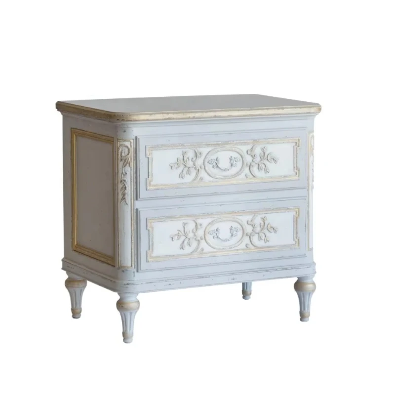 

Modern Furniture French Solid Wood Storage Bedroom Enclosed Bedside Table