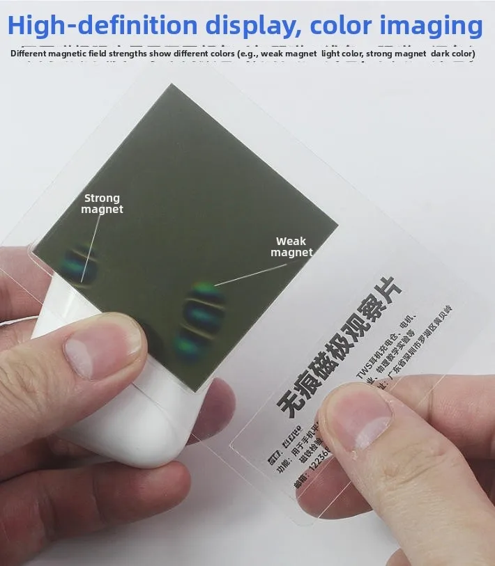 Compact Magnetic Detection Film for Observing Charging Coil Location and Magnetic Pole Patterns in Modern Electronics