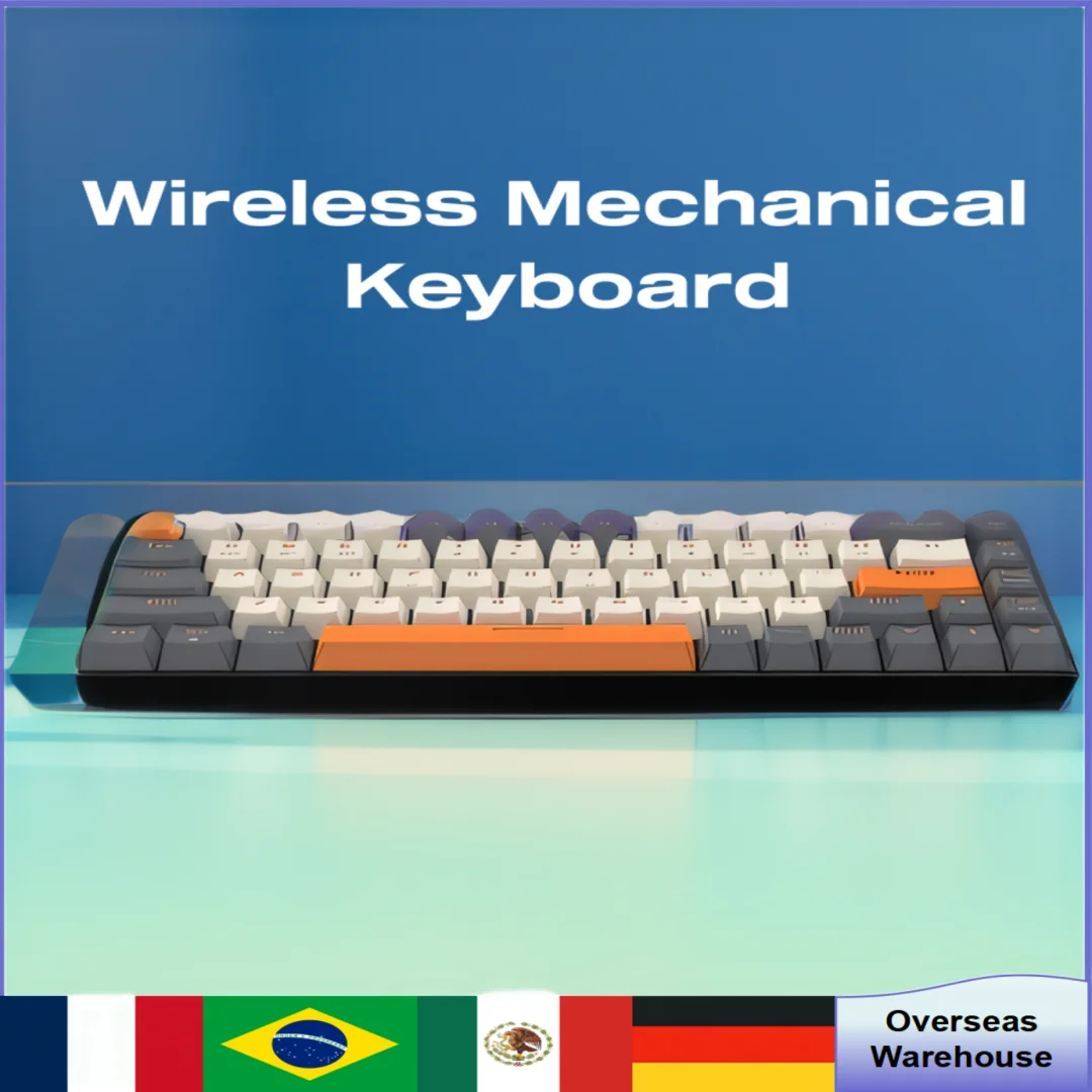 

Wireless Mechanical Keyboard Mini 68-Key Red Switch Gaming Keyboard For PC PS4 Xbox Bluetooth Dual Mode Hot-Swappable Mens Gifts