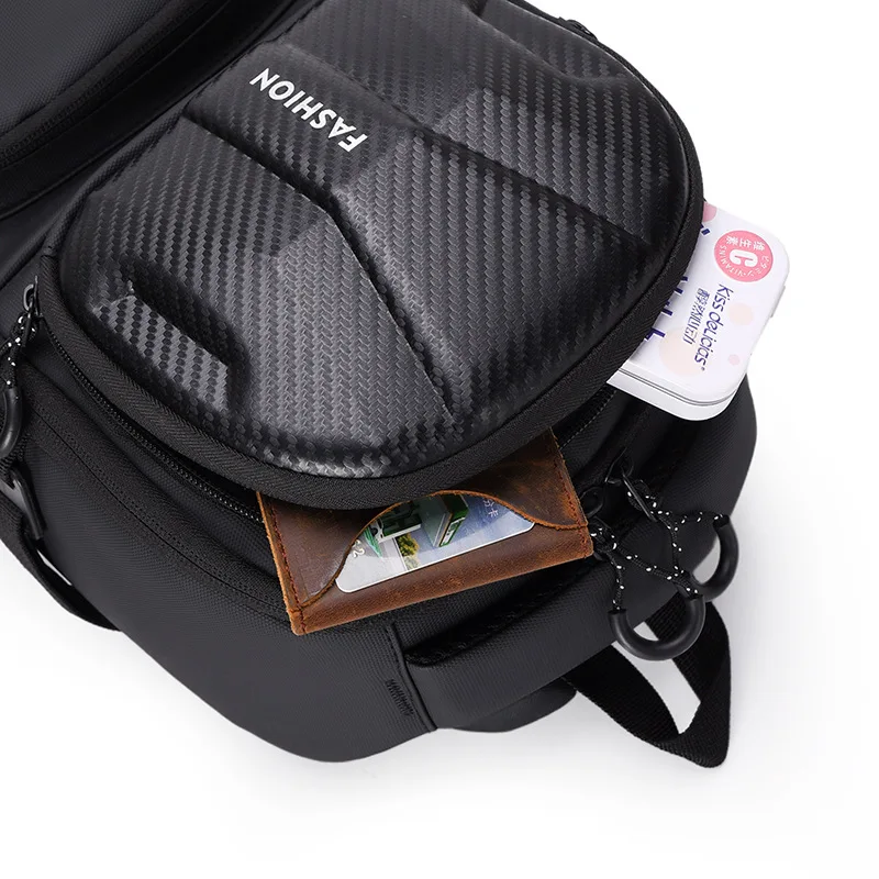 Nowa torba sportowa dla rowerzystów z włókna węglowego Wielofunkcyjny wodoodporny plecak z twardą skorupą Męska torba na laptopa na co dzień na świeżym powietrzu