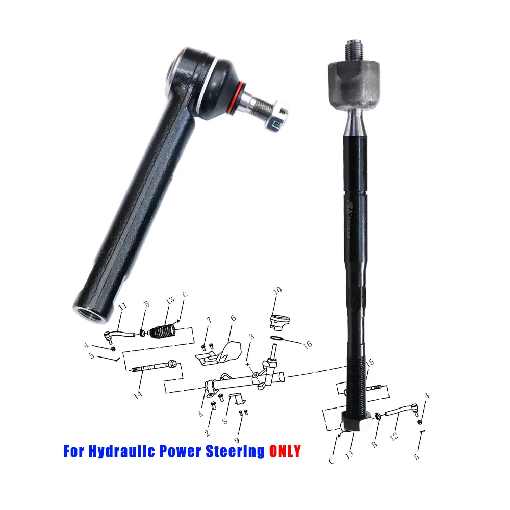 TIE ROD END and RACK END for GEELY EMGRAND GL 2016 GS 2015-2020 for Hydraulic Power Steering ONLY 4036005700 4036006000