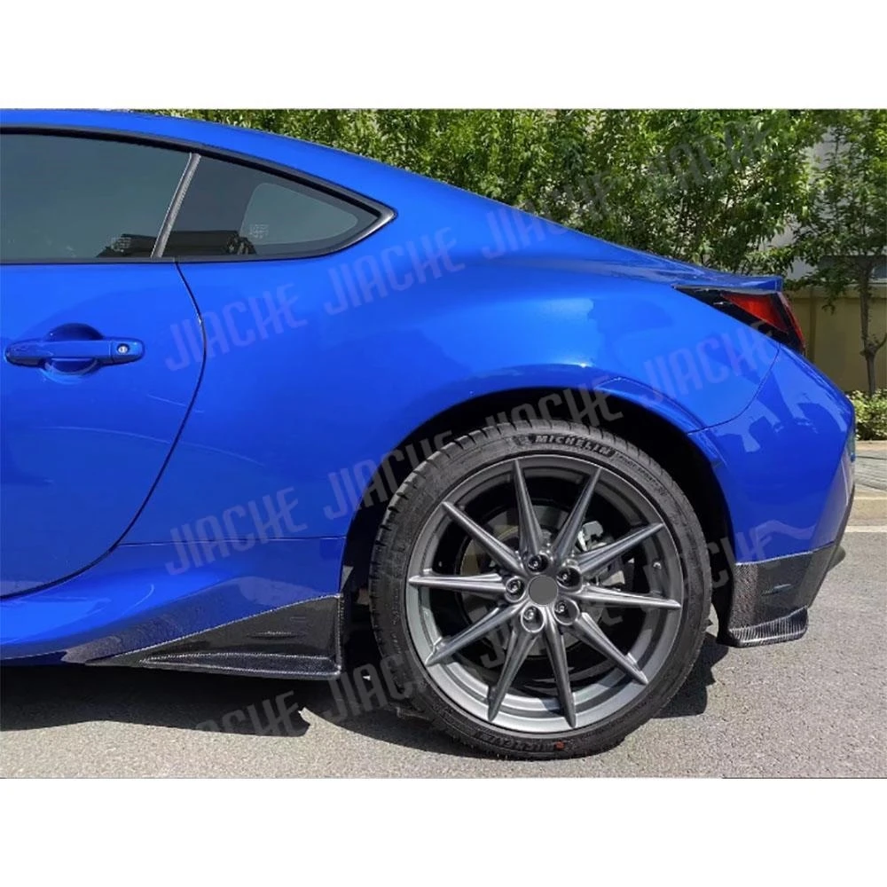 

JCYECF For Toyota GR86 Subaru BRZ 2021+2pcs/set Carbon Fiber Rear Bumper Splitters Rear Side Splitters flaps Apron FRP Black