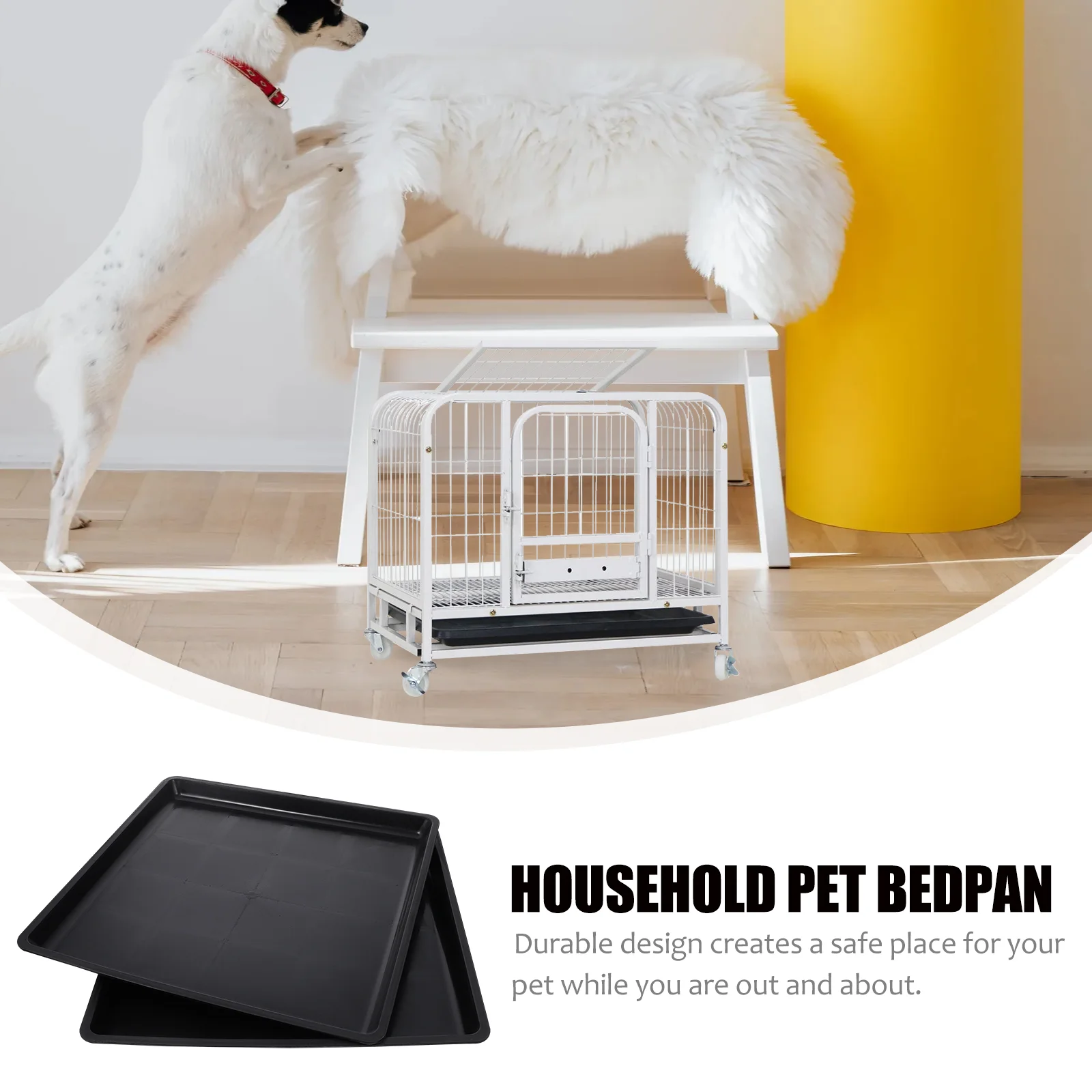 Pet Bedpan Pet Trays Urinary Trays Household Pet Bedpan Cage Accessories Dog Cage Tray Urinal Tray Plastic Fecal Basin Tray