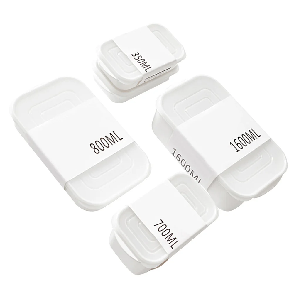 

4Pcs Refrigerator Food Storage Boxes High Quality Pet Stackable Sealed Crisper Home Kitchen Preservation Containers Organizers