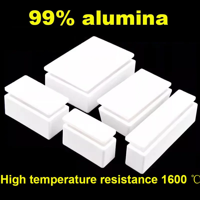 99% Alumina square crucible Specification 2 Multiple specifications with lid