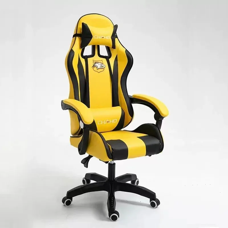 Computer Chair Green Gaming PU Leather Office Swivel Li-ft Bedroom Furn-iture Fashion