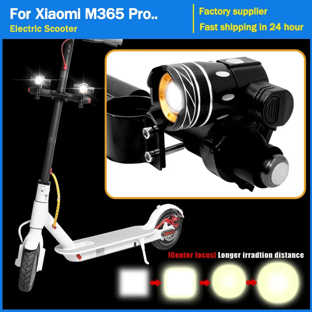 المصباح الأمامي LED مصابيح المصباح USB قابلة للشحن زوومابلي ل Xiaomi M365 ل Ninebot MAX G30 سكوتر كهربائي أضواء قابلة للتعديل