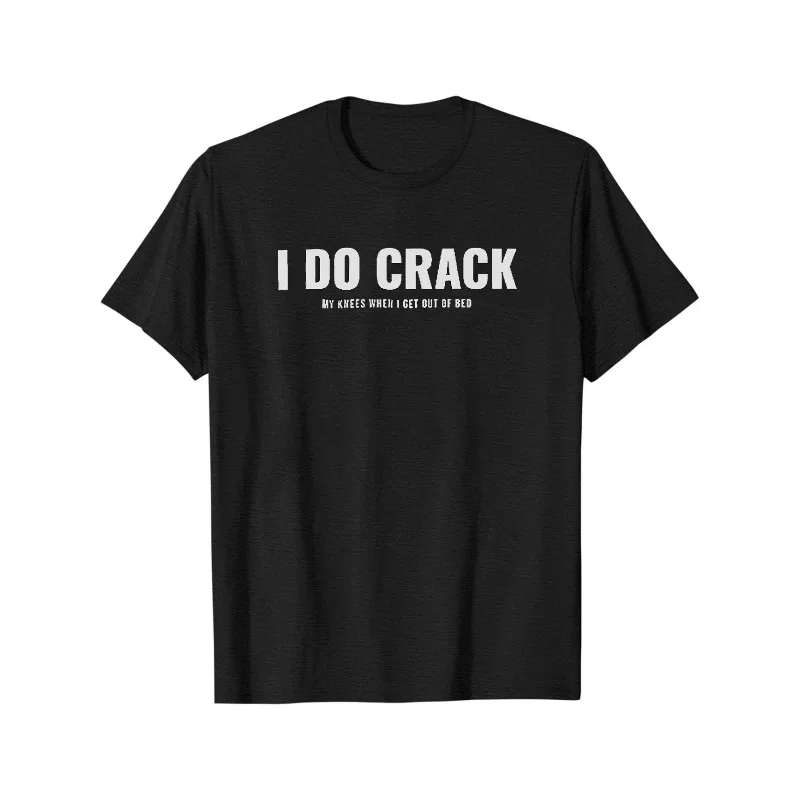 Funny Slogan I Do Crack My Knees When Getting Out Of Bed Printed Polyester T Shirt Unisex Comfort Daily Summer Short Sleeve Tops