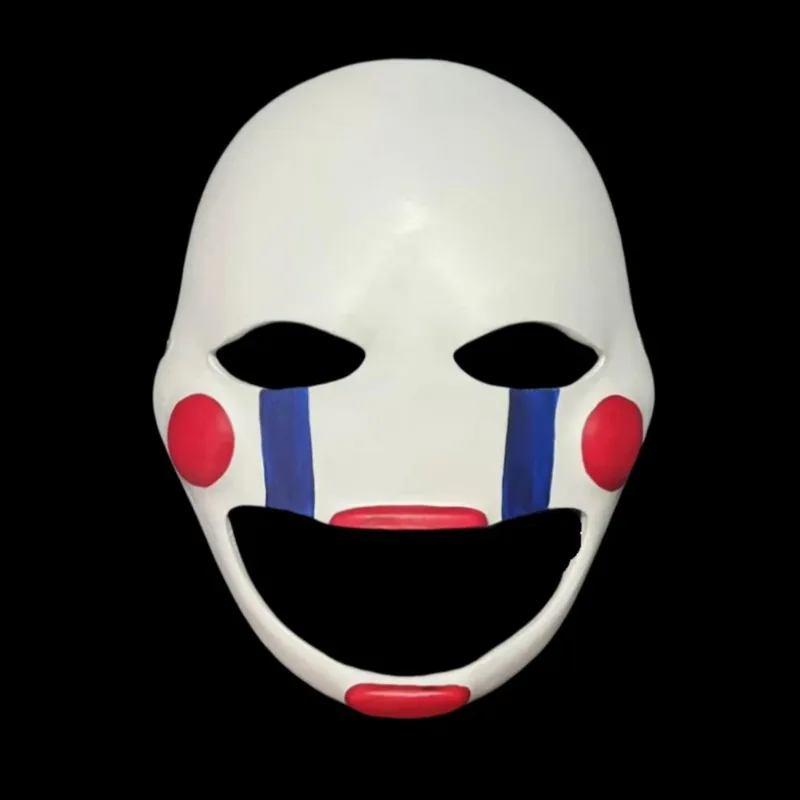 Halloween The Puppet Mask Red Blue Face Boutique Resin Clown Joker Masks Five Nights Horror Cosplay Prop Party Collect Decorate