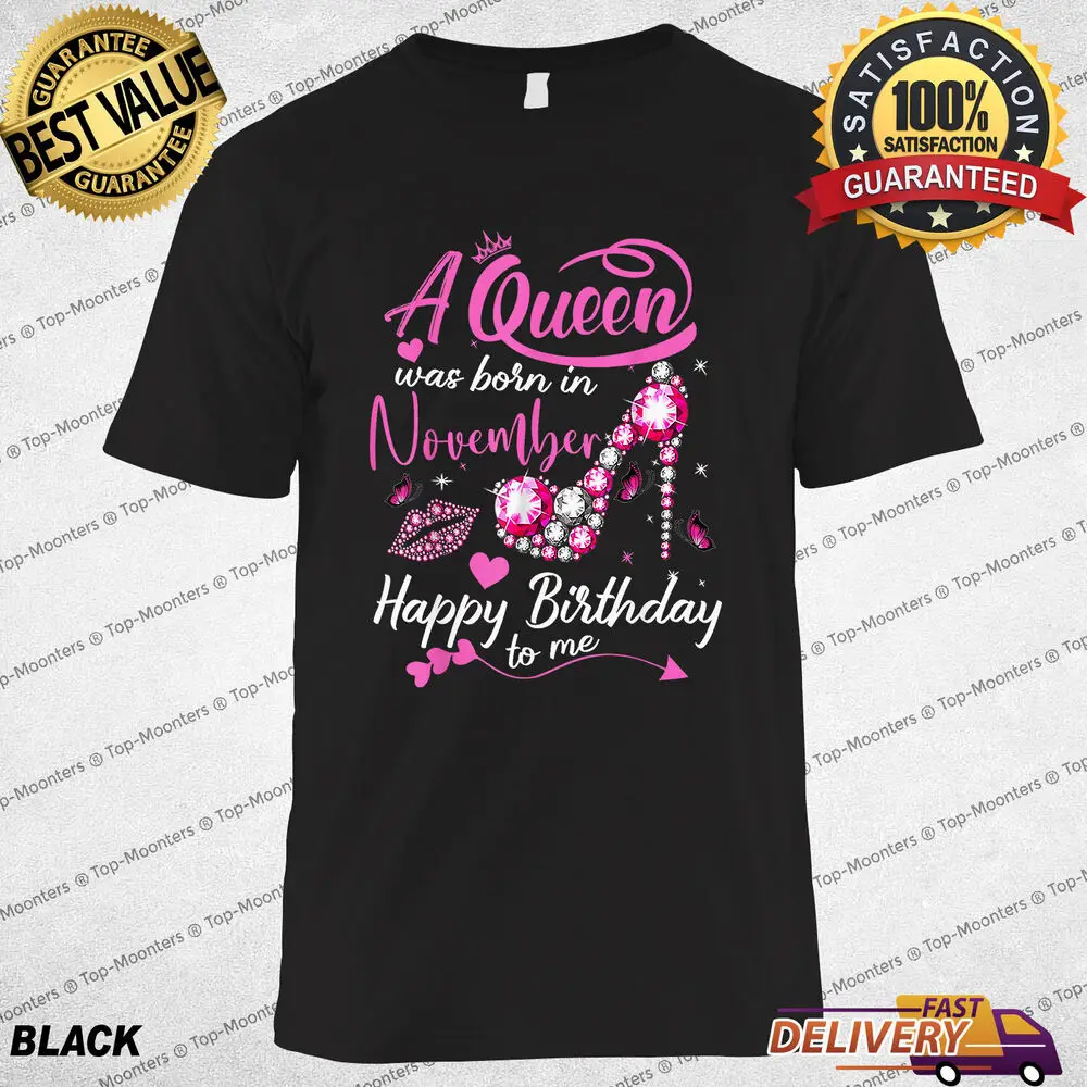 Black Queens Are Born In November Birthday Gift Shirt For Women November TShirt