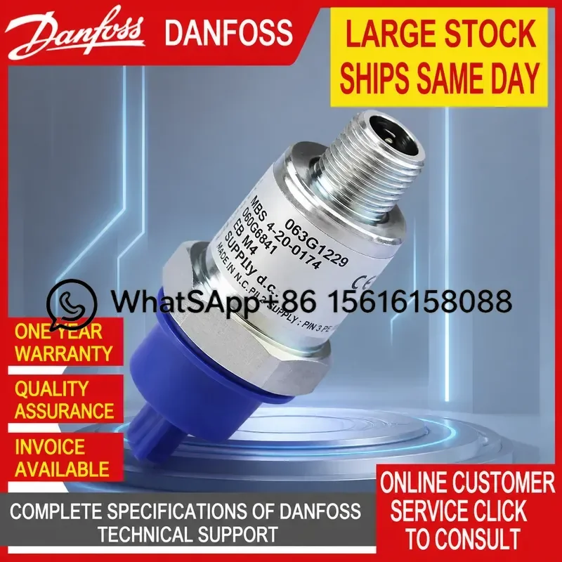 Danfoss MBS1250 Pressure Sensor 063G1589 063G1551 063G2053 063G2067 063G1133   Industrial Transmitter High Precision Hydraulic
