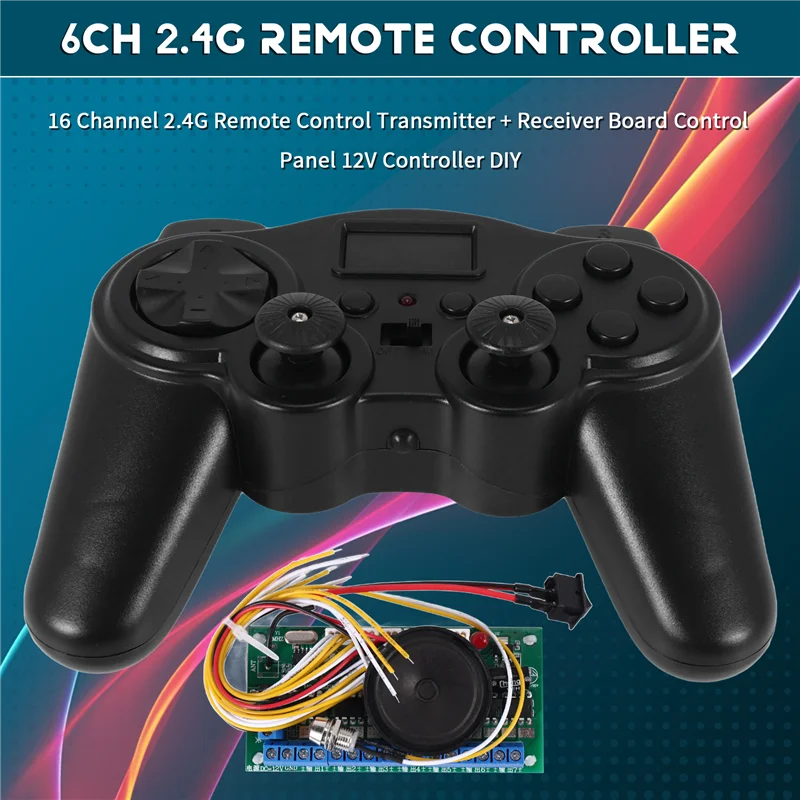 A41Z-16 Channel 2.4G Remote Control Transmitter + Receiver Board Control Panel 12V Controller DIY For RC Car/Ship/Excavator