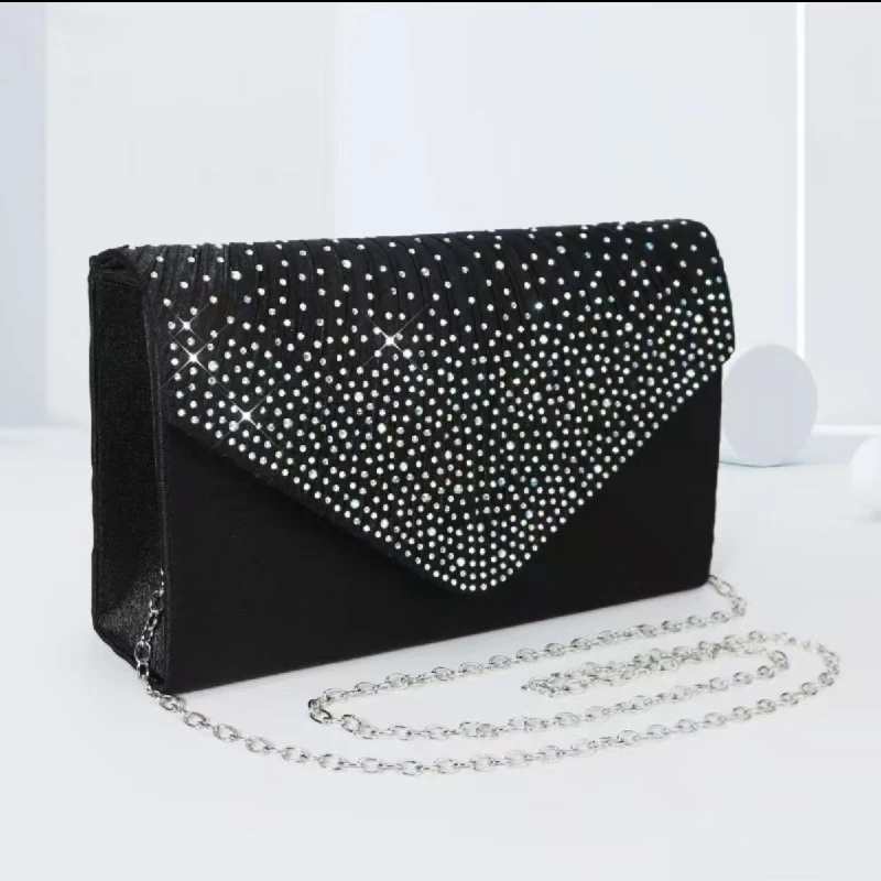 

1PCS European and American Fashion Elegant Satin Dish Bag Lady Clutch Bag Armpit Bag Shoulder Bag Wedding Cheongsam Bag