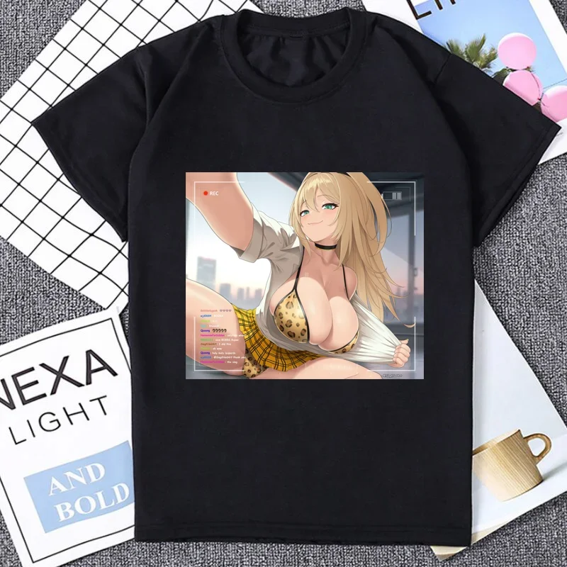 Nikke Rupee T Shirt Goddess of Anime Gaming Game Waifu Printed Tshirt Hentai Otaku Harajuku ACG Fans Tops Korea Style T-shirt