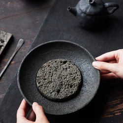 Natural Stone Tea Tray Handmade Elegant Zen Chinese Kung Fu Tea Ceremony Tea Table Home Decor Tea Set Accessory Teapot Saucer