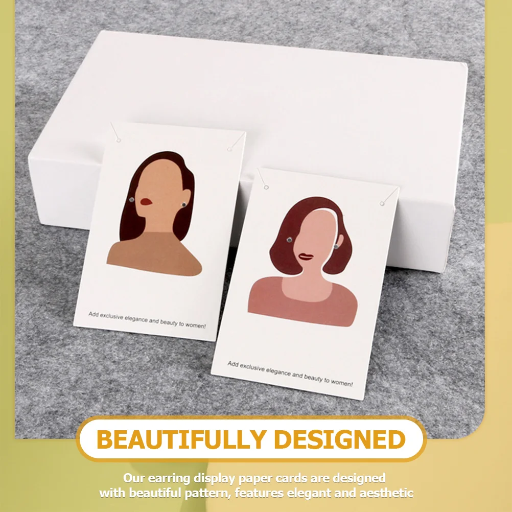 

100Pcs Necklace Display Cards with Hole Function Multi Use for Earrings Jewelry Presentation and Storage Solutions