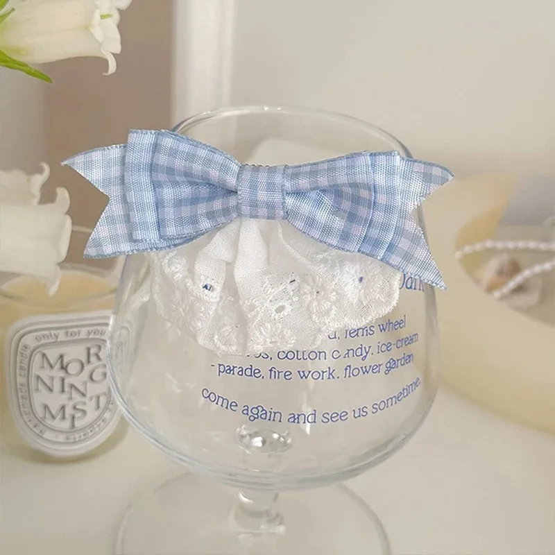 الكورية نمط الأزرق متقلب القوس مشبك شعر للنساء الإبداعية الدانتيل سحابة تصميم BB دبوس الشعر فتاة إكسسوارات الشعر