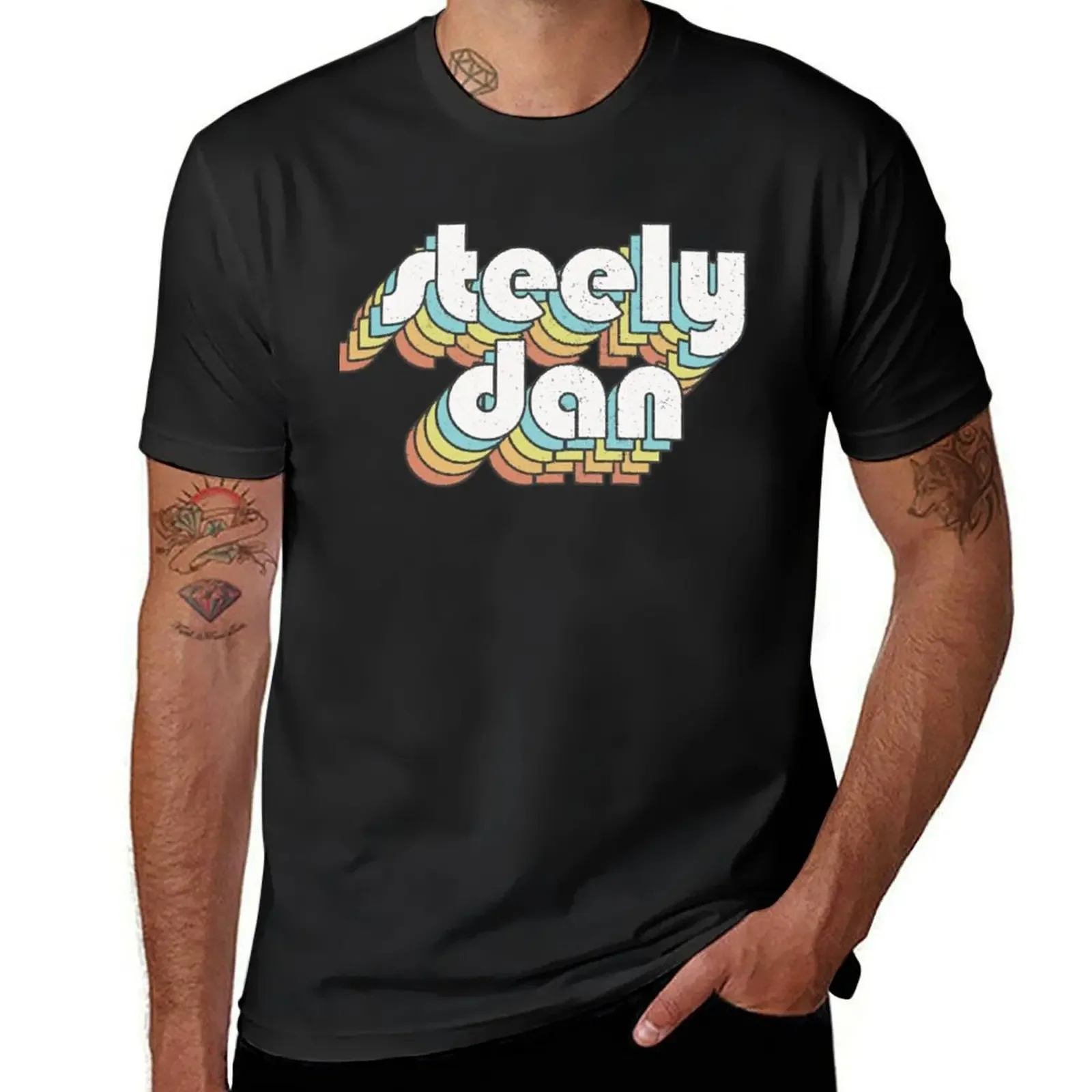 

Retro Steely Rock jazz T-Shirt oversized t shirt aesthetic clothes man t shirt t shirts for men cotton