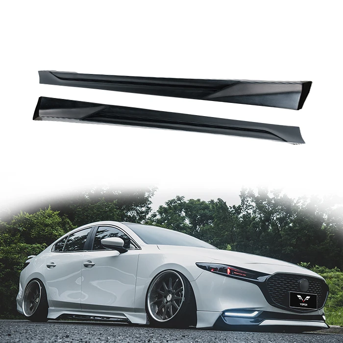 wholesale side skirts aprons splitter auto exterior parts side skirts universal  for mazda3