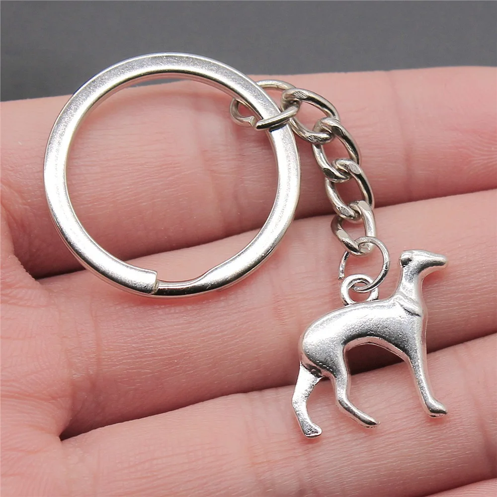 greyhound keychain Italian Greyhound Galgo & Whippet Keychain Dog Key Ring Keyring Bag Charm Women Pet Jewellery Holiday Gifts