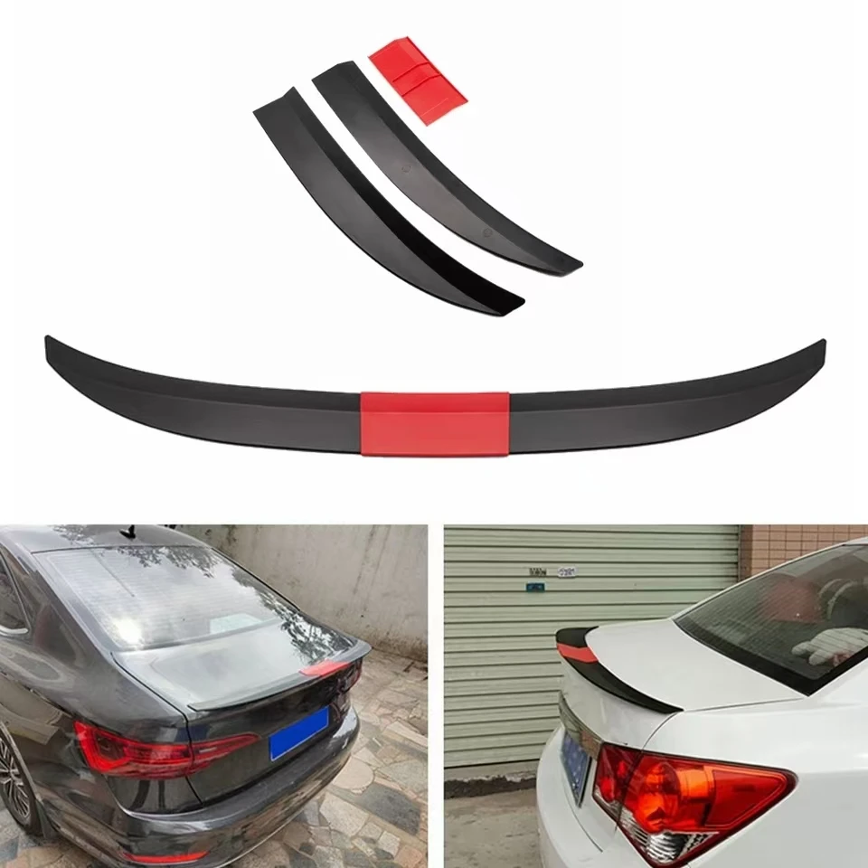 Carbon Glossy Matte Car Spoiler Wing Universal Car Rear Trunk Spoilers Refit Spoiler Tail Wing DIY Exterior Decoration Sticker