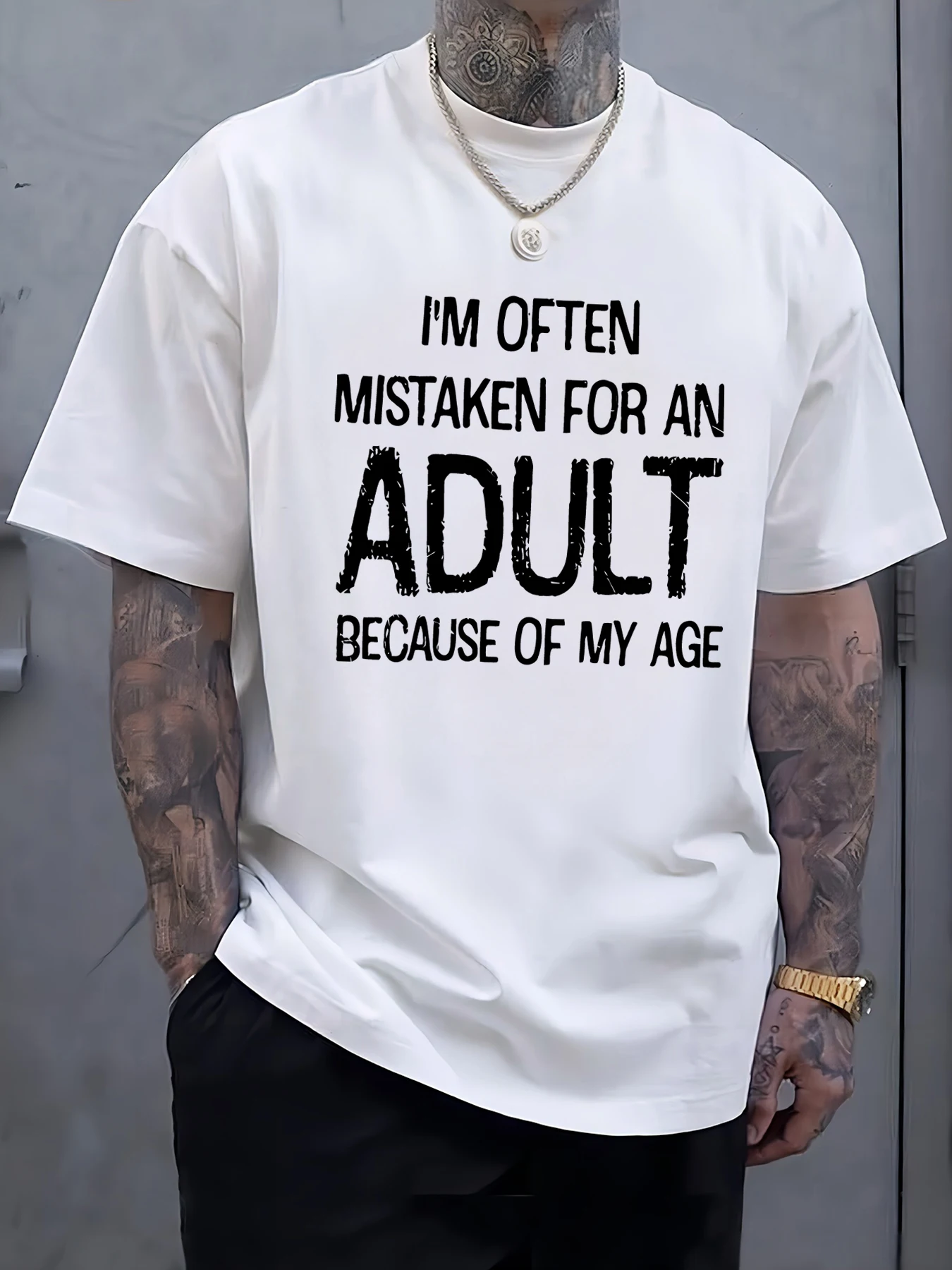 Camisetas con estampado divertido de Don't Define Me By Age para hombre, Camiseta informal de algodón, Top de Hip Hop, ropa de calle suave de verano, ropa de moda